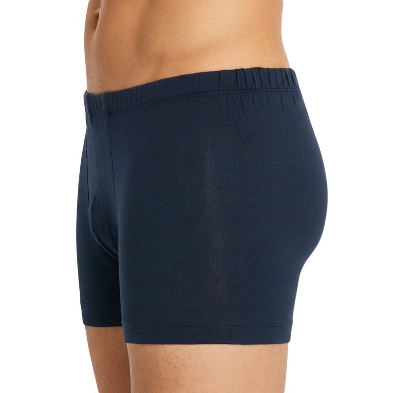 Schiesser_2-er Set_Shorts_Blau_Gelb_gestreift_Dunkelblau